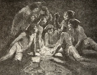 Alle alten Männer und die jungen Männer... spielten bis Mitternacht, spielten bis zum Morgen, aus 